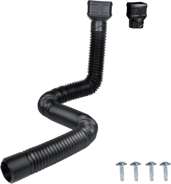 7ft Long Gutter Downspout Extensions, 3" Downspout Extender Drainage Pipe