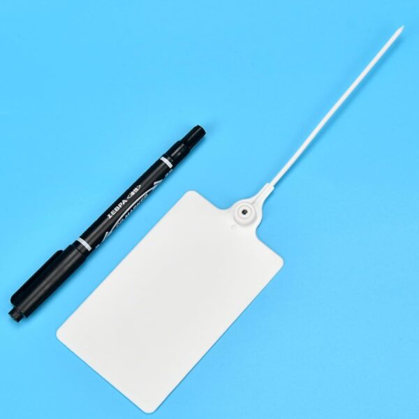100 Plastic Shipping Tags - Waterproof, Writable Labels