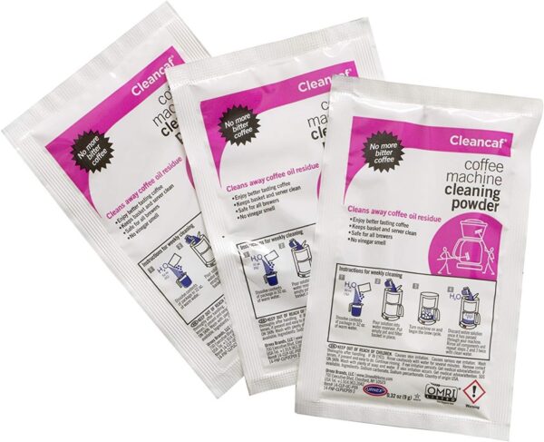 Urnex Coffee Maker and Espresso Machine Cleaner Cleancaf Powder - 3 Packets - Image 3