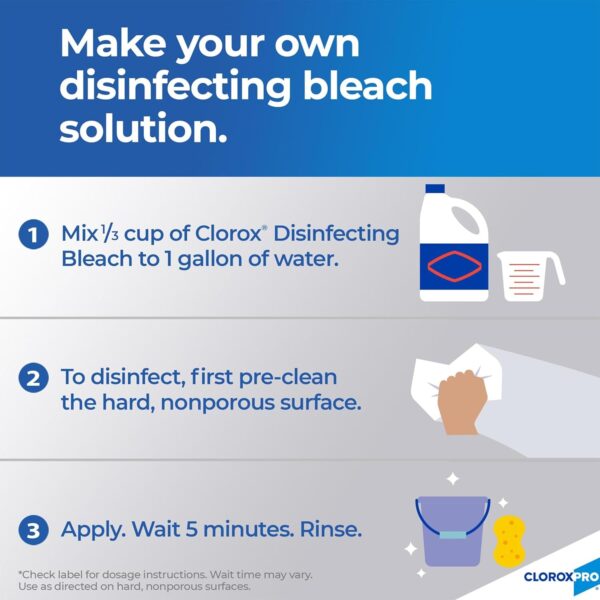 CloroxPro Clorox Germicidal Bleach, 121 Ounce Bottle, - Image 3