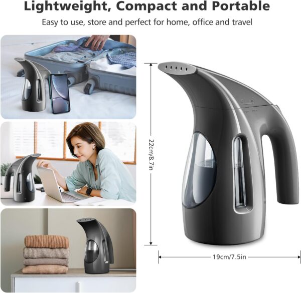 HiLIFE Steamer for Clothes, Portable Handheld Design - Image 2