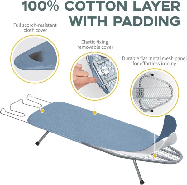 Table Top Ironing Board, RAINHOL Small Folding Iron Board Portable - Image 3