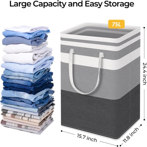HomeHacks 2 Pack Large Laundry Baskets, Waterproof - Image 3