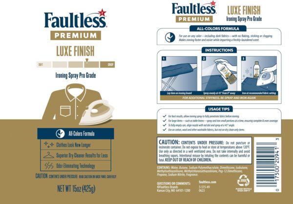 Professional Iron Spray to Starch Clothes & Fabric - Image 2