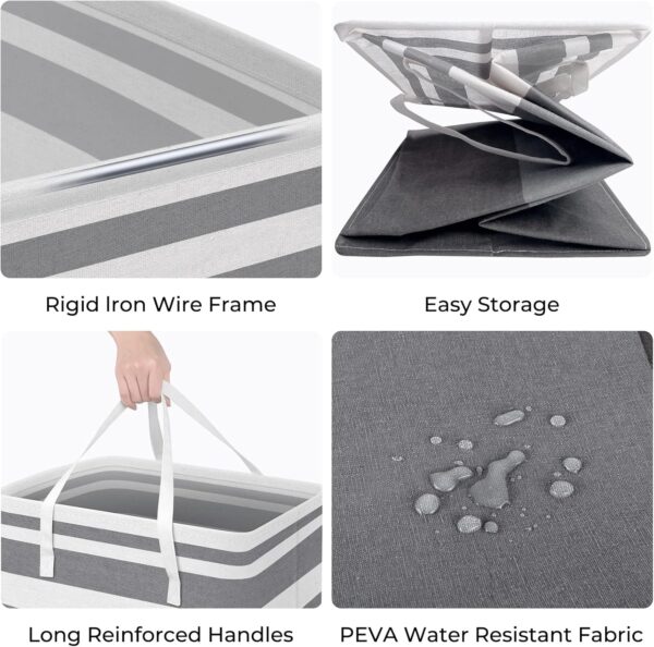 HomeHacks 2 Pack Large Laundry Baskets, Waterproof - Image 2