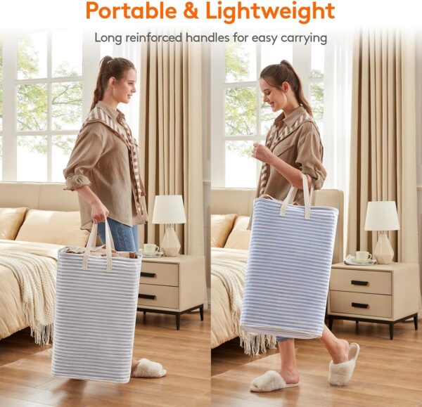 Waterproof Cloth Hamper with Easy Carry Handles in Laundry Room Bedroom - Image 3