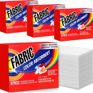 200 Pcs Color Absorber Laundry Sheets Color Dye Guard Sheets for Laundry