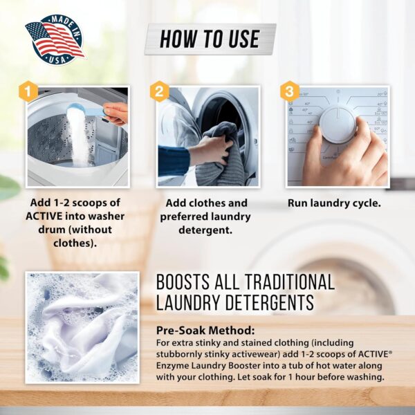 ACTIVE Enzyme Laundry Booster and Washing Machine Cleaner - Image 2