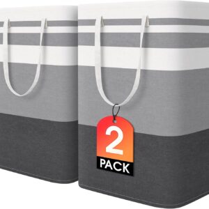 HomeHacks 2 Pack Large Laundry Baskets, Waterproof